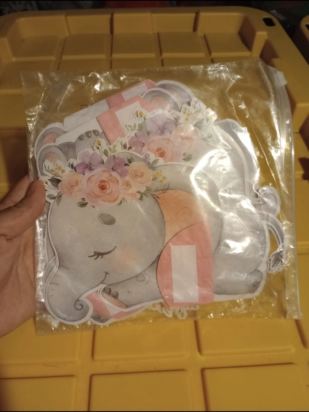 Baby Elephant Floral Party Decorations - Pink